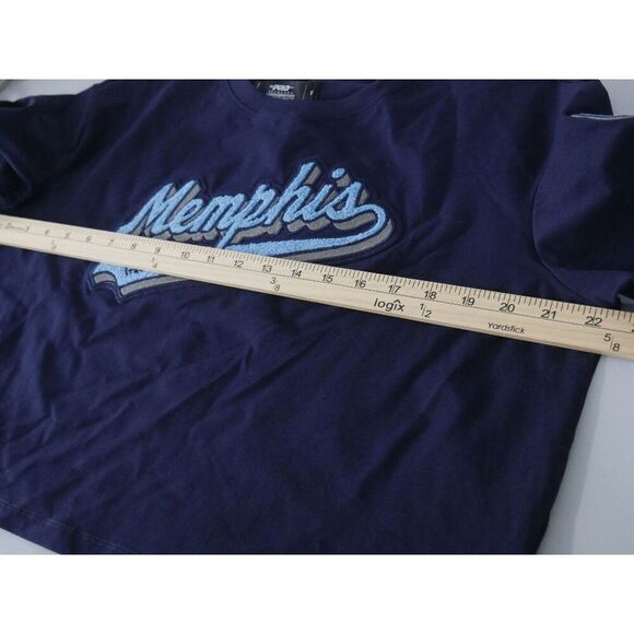 NBA MEMPHIS GRIZZLIES SCRIPT TAIL WOMEN'S SINGLE JERSEY BOXY TEE CROP TOP S - Picture 4 of 10